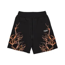 Pantalone Corto Tuta Uomo Lightning Shorts Black/orange