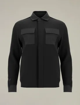 Camicia overshirt archie uomo nero - Macron - FashionsVida