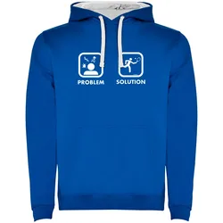Problem Solution Smash Two-colour Hoodie Royal Blue / White 3XL