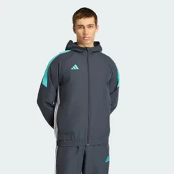FELPA CON CAPPUCCIO TIRO 26 ESSENTIALS WOVEN XL Night Grey / Mint Rush / White