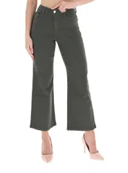 Jeans wide leg VERDE MILITARE 38