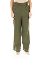 Pantalone wide leg VERDE OLIVA S