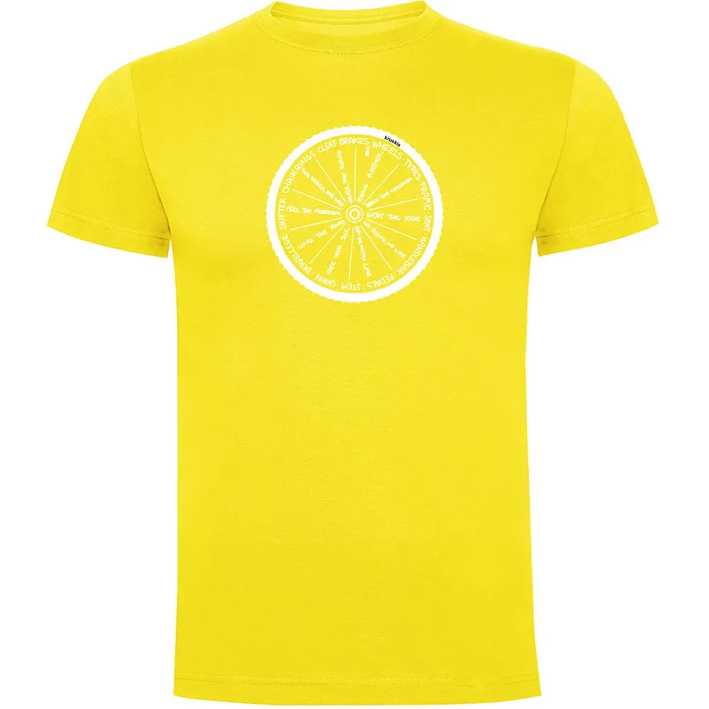Maglietta A Maniche Corte Wheel Yellow - Kruskis - FashionsVida
