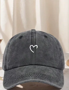 Pieza Gorra de béisbol con estampado de corazón roto para hombres & mujeres, diseño ajustable, ideal para senderismo, escalada de montaña, viajes, - Shein - FashionsVida