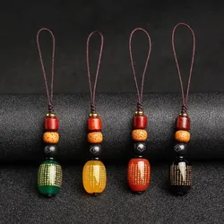 Natural Red Agate Phone Chain Heart Sutra Key Pendant Universal USB Flash Drive Ornament Bag Hanging Gifts