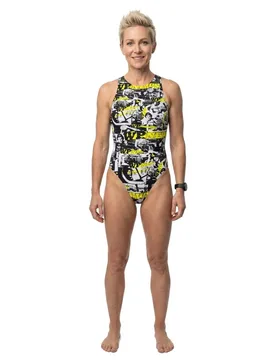 News Swimsuit Black / Yellow XL Women - TURBO - FashionsVida