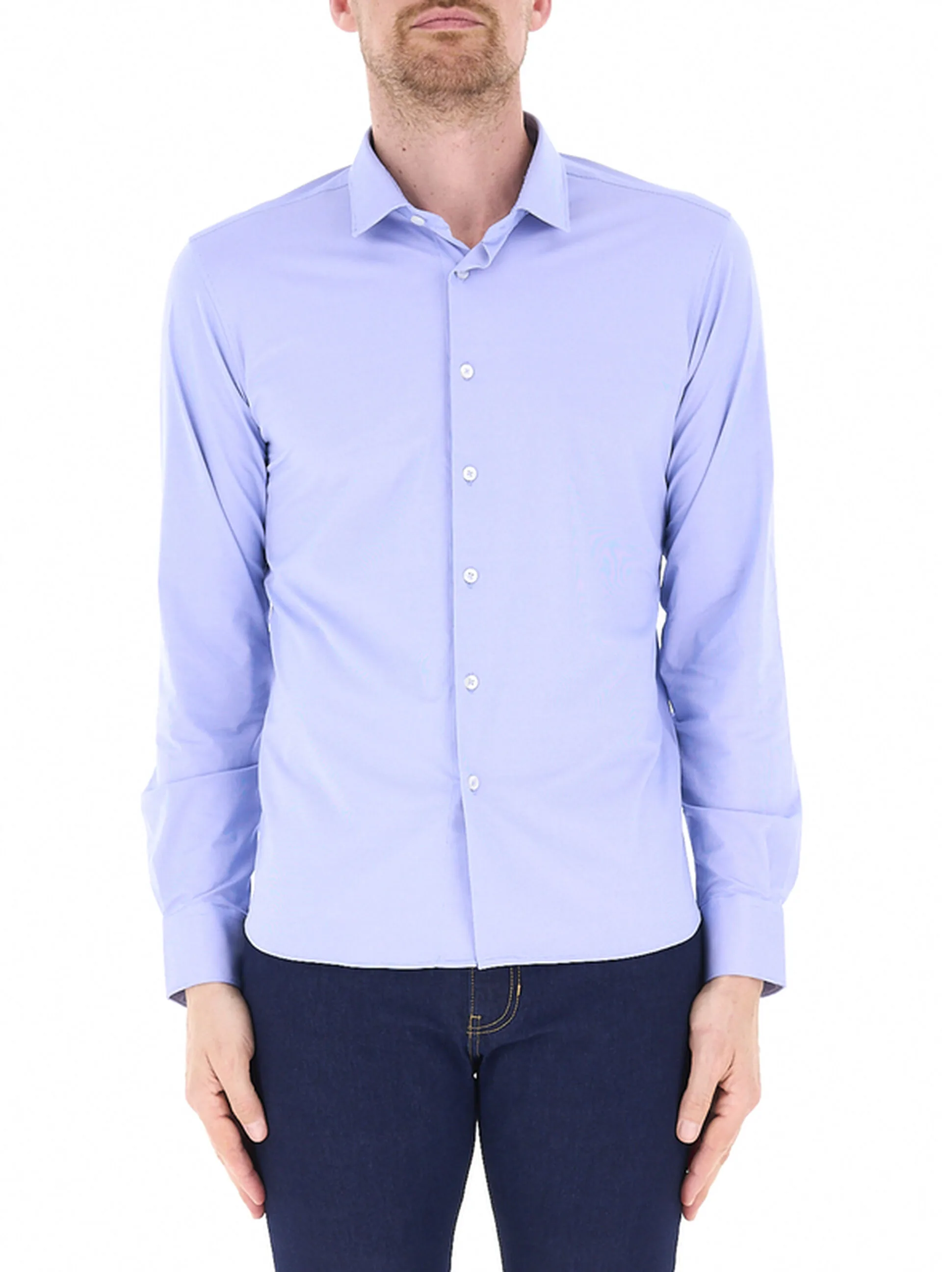Camicia maniche lunghe AZZURRO OXFORD 52 - RRD - FashionsVida