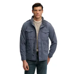 Veste Cotton M65 Washed Blue S Homme