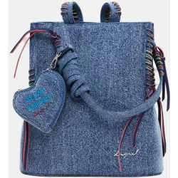 Mochila pequeña denim corazón