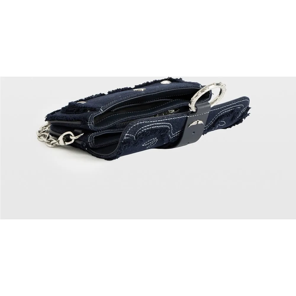 Zadig & Voltaire - Bolso mini denim con anilla y cadena - Zadig & Voltaire - FashionsVida