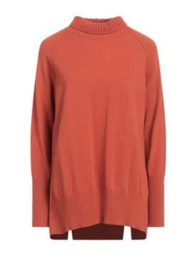 Rollkragenpullover Damen Rostrot M,S,XS Damen - ANTONELLI - FashionsVida