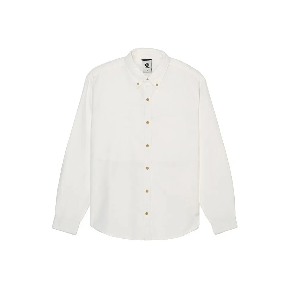 Camicia A Maniche Lunghe Button Down Oxford Regular Fit Oxford White L - Element - FashionsVida