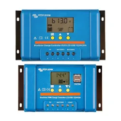 Bluesolar Pwm Duo-lcd&usb 12/24v-regulator 20a Blue / Black One Size unisex