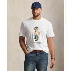Camiseta de hombre de algodón con Polo Bear tallas grandes