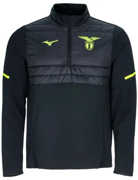 Sweat à Demi-zip Entraînement Lazio 25/26 Midlayer Hybrid Black S - Mizuno - FashionsVida
