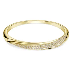 Bracciale rigido Classica, Taglio Round, Bianco, Argento Sterling, finitura oro 18k L