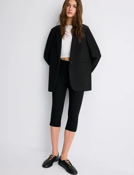 Regular-Fit-Blazer Schwarz S - Stradivarius - FashionsVida