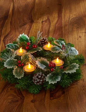 Adventskranz Ilex mit Zapfen & Beeren - Eldo - FashionsVida