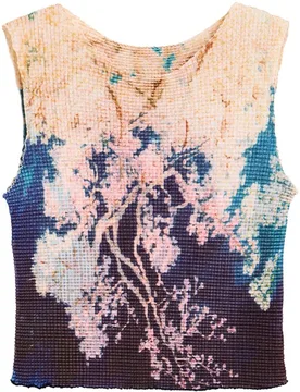 Top de mujer estampado sin mangas - Desigual - FashionsVida