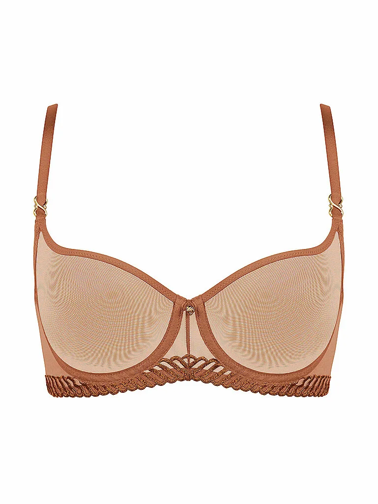 BH mit Bügel SHEER EMOTION honey hellbraun 85B Damen - Aubade - FashionsVida