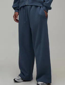 Herren Essenzielle Weite Bein Jogginghose Vintage Blue Größe XL - boohooMAN - FashionsVida