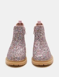Kids' Glitter Chelsea Boots (4 Small-2 Large) Pink Mix Female