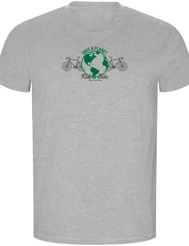 Maglietta A Maniche Corte Save A Planet Eco Heather Grey - Kruskis - FashionsVida