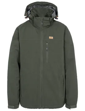 Mens Weir Waterproof Jacket - Olive - Size Small - Trespass - FashionsVida