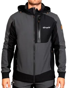 S-2 Softshell Jacket Grey 3XL Men - Graff - FashionsVida