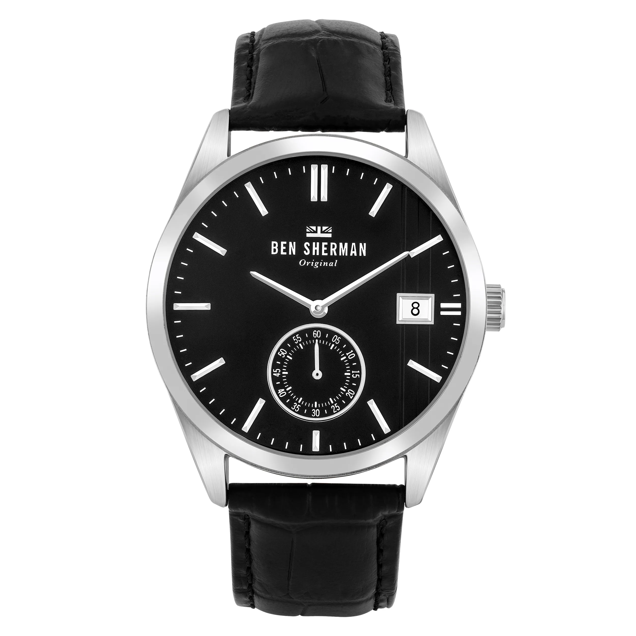 Mens Watch - Black Leather - One Size - Ben sherman - FashionsVida