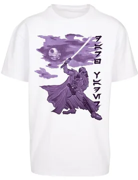 Disney Oversize T-Shirt - Japanese - M bis XXL - für Männer - Größe M - weiß - Lizenzierter Fanartikel - Männer - male - Star Wars - FashionsVida