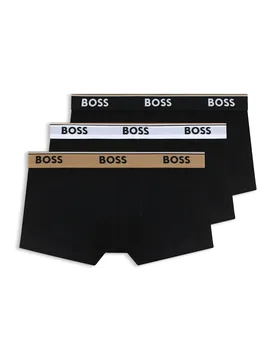 Pack Cotton Rich Trunks Black male - BOSS - FashionsVida