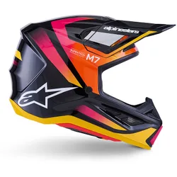 Casco Moto Cross Enduro SM7 Rise Ece06 nero gial taglia L
