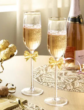 Champagnerflöten mit Schleife - 3Pagen - FashionsVida