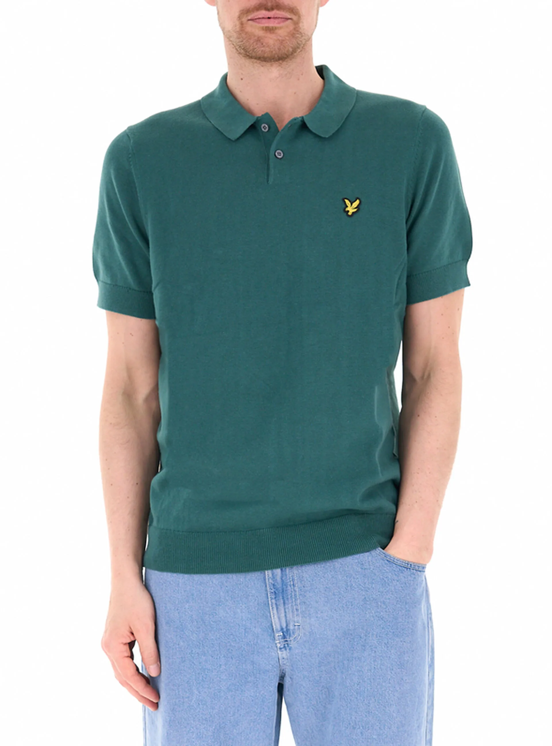 Polo in cotone VERDE BOTTIGLIA M - Lyle & Scott - FashionsVida