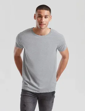 T-Shirt - ICONIC 150 T - S bis XXL - für Männer - Größe XL - grau meliert - Männer - male - Fruit of the loom - FashionsVida