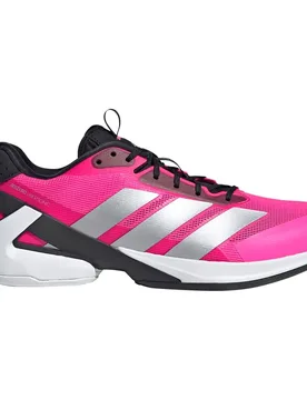Adizero Ubersonic 5 Hard Court Shoes Lucid Pink / Silver Metallic / Core Black UK 10 - Adidas - FashionsVida