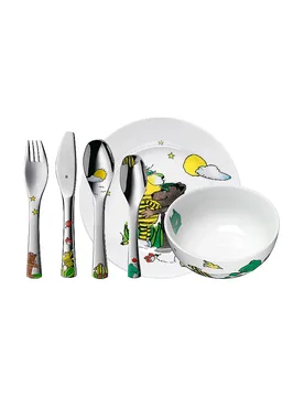 Kinder Geschirrset JANOSCH 6-tlg. Cromargan / Bunt bunt - WMF - FashionsVida