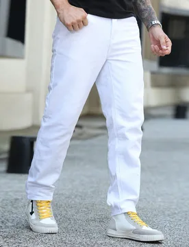 Jeans rectos casuales de unicolor para hombres - Shein - FashionsVida