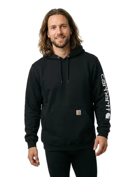 Felpa Con Cappuccio Iconic K288 Logo Black XS - Carhartt - FashionsVida