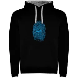 Swimmer Fingerprint Two-colour Hoodie Black / Grey XL Men