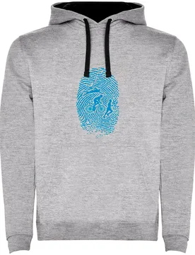 Triathlon Fingerprint Two-colour Hoodie Heather Grey / Black L Men - Kruskis - FashionsVida