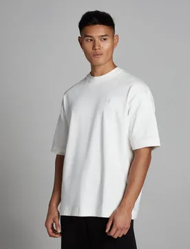 Camiseta de algodón oversize para hombre de MP - Blanco - XS - MyProtein - FashionsVida