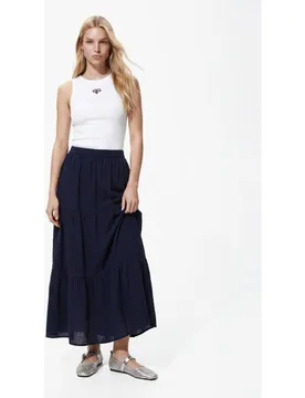 Falda de mujer tobillera y con volantes - Pieces - FashionsVida