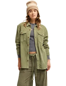 Chemise à Manches Longues Let It Go Oil Green S - Roxy - FashionsVida
