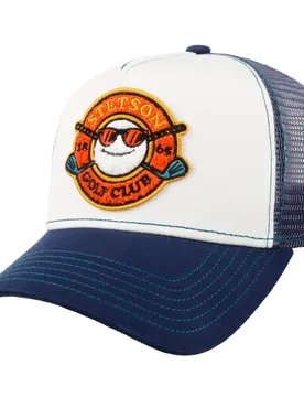 Golf Club Trucker Cap by - white-blue - Size: One Size - Stetson - FashionsVida