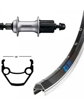 Ruota Posteriore Exal Zx 19 Qr Shimano Acera T3000 26´´ Black / Silver - Winora - FashionsVida