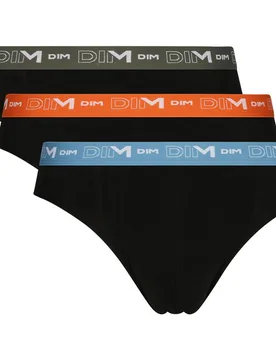 Pack de tres slips algodón elástico básico y cómodo coton stretch - Dim - FashionsVida