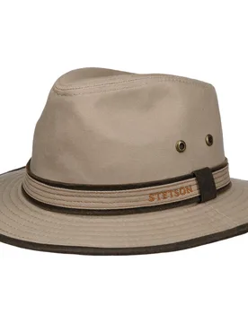 Ava Cotton Protective Sun Hat by - beige - Female - Size: XL (60-61 cm) - Stetson - FashionsVida