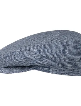 Belfast Silk Flat Cap by - blue - Herren - Size: 63 cm - Stetson - FashionsVida